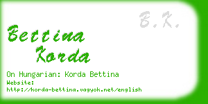 bettina korda business card